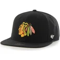 cepur-plakana-melns-snapback-no-chicago-blackhawks-nhl-no-47-brand