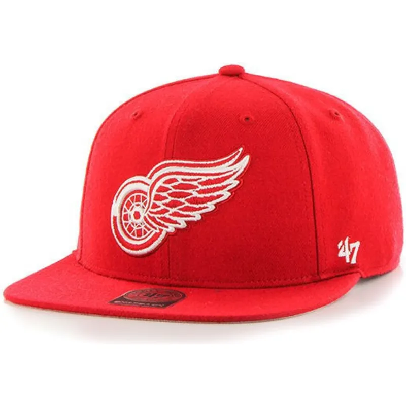cepur-plakana-sarkans-snapback-no-detroit-red-wings-nhl-no-47-brand