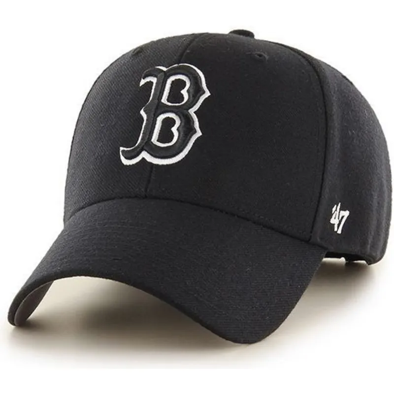 cepur-izliekta-melns-snapback-no-boston-red-sox-mlb-no-47-brand