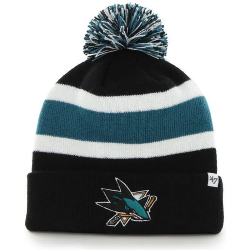 cepur-ar-bumbuli-melns-no-san-jose-sharks-nhl-no-47-brand