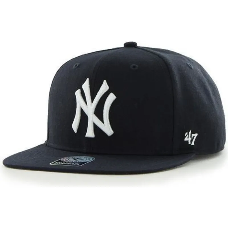 cepur-plakana-melns-snapback-no-new-york-yankees-mlb-no-47-brand