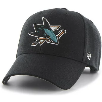 47 Brand Curved Brim San Jose Sharks NHL MVP Cap schwarz