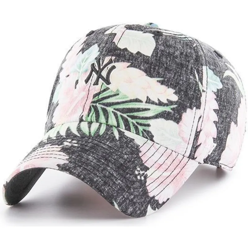 cepur-izliekta-peleks-regulejams-estampado-floral-no-new-york-yankees-mlb-no-47-brand