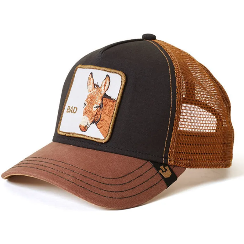 cepur-izliekta-truckeris-melns-snapback-bad-ass-the-farm-no-goorin-bros