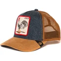 gorra-trucker-marron-y-denim-gallo-big-strut-de-goorin-bros