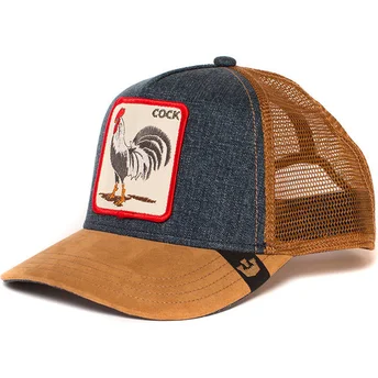 gorra-trucker-marron-y-denim-gallo-big-strut-de-goorin-bros