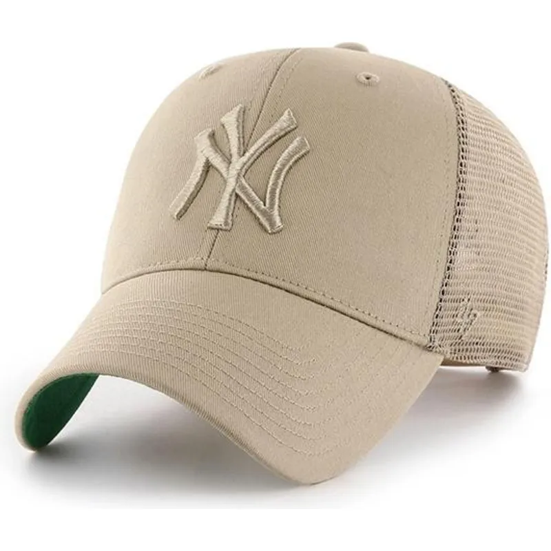 beige-truckerkeps-med-beige-new-york-yankees-mlb-mvp-branson-logotyp-fran-47-brand