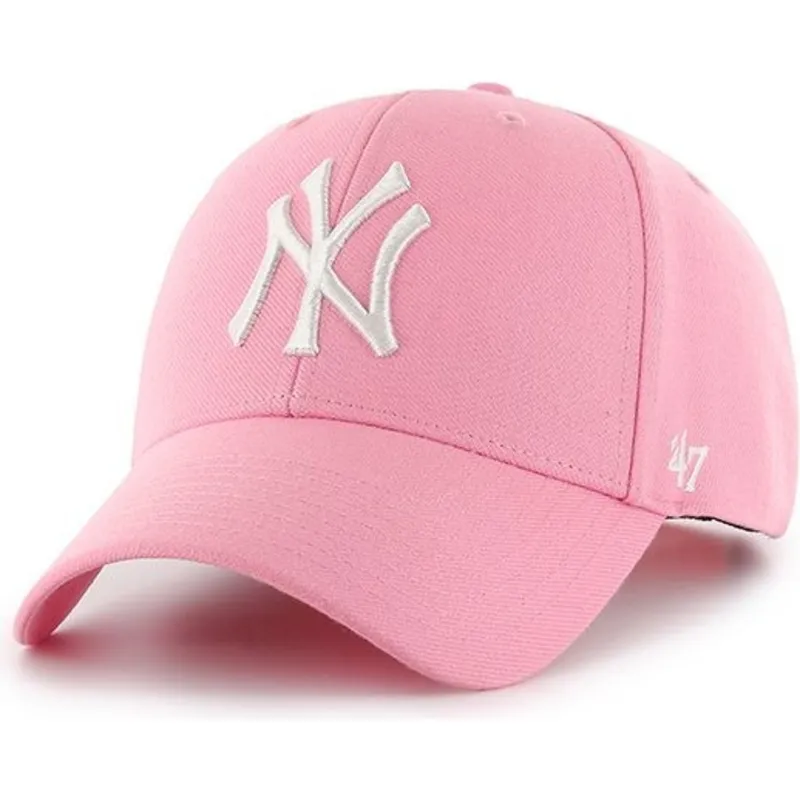 gebogene-rosa-snapback-kappe-new-york-yankees-mlb-mvp-von-47-brand