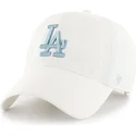 weisse-gebogene-kappe-mit-blauem-los-angeles-dodgers-logo-mlb-clean-up-von-47-brand