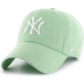 Casquette courbée verte claire New York Yankees MLB Clean Up 47 Brand