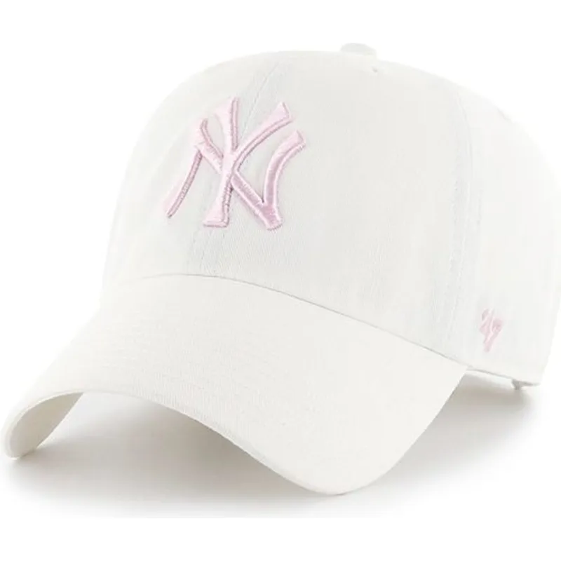 cepur-izliekta-balts-regulejams-rosa-no-new-york-yankees-mlb-no-47-brand