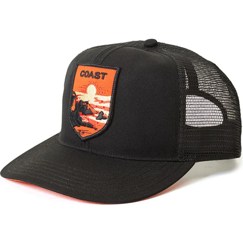 cepur-izliekta-truckeris-melns-snapback-coast-out-the-farm-no-goorin-bros
