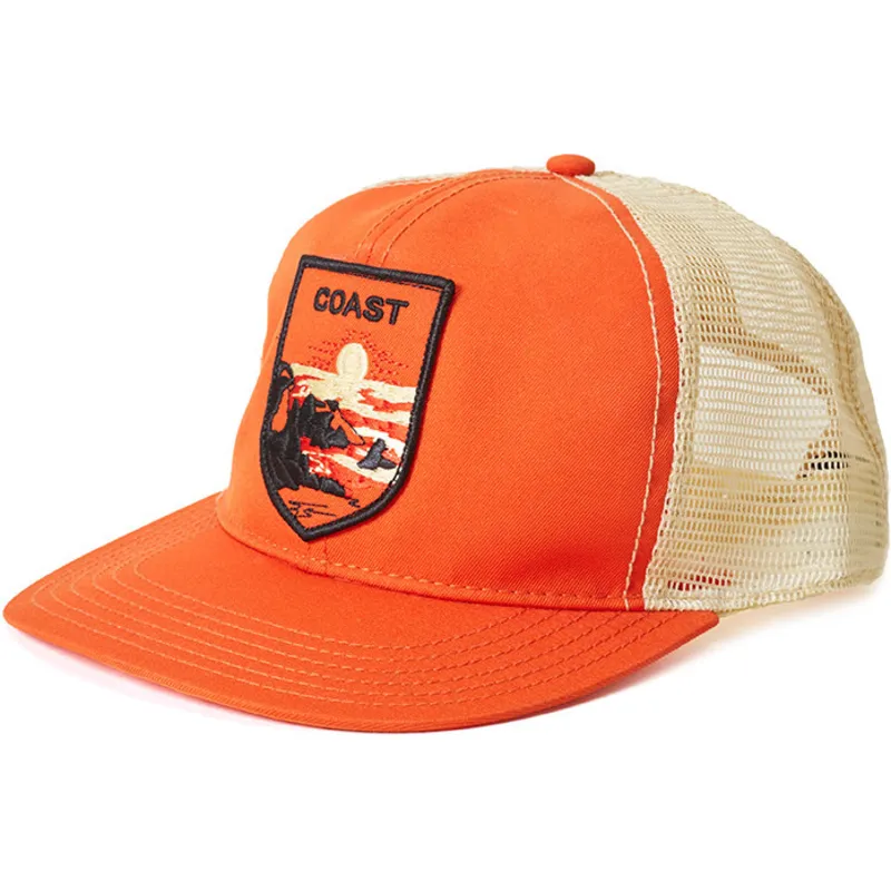 cepur-izliekta-truckeris-oranzs-snapback-coast-out-the-farm-no-goorin-bros