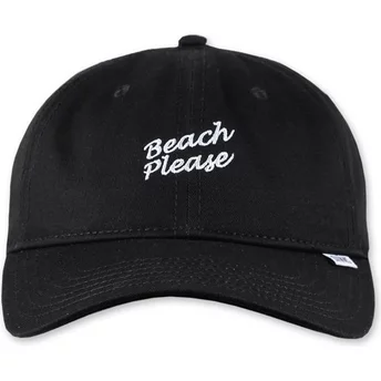 Djinns Curved Brim Texting Beach Please Black Adjustable Cap