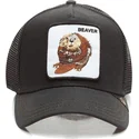 cepur-izliekta-truckeris-melns-snapback-waxed-the-farm-no-goorin-bros