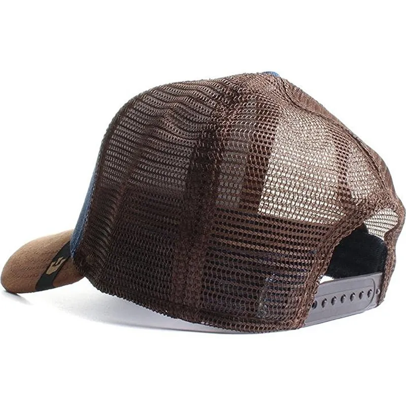 cepur-izliekta-truckeris-bruns-snapback-denim-big-strut-the-farm-no-goorin-bros