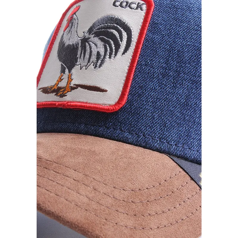 cepur-izliekta-truckeris-bruns-snapback-denim-big-strut-the-farm-no-goorin-bros