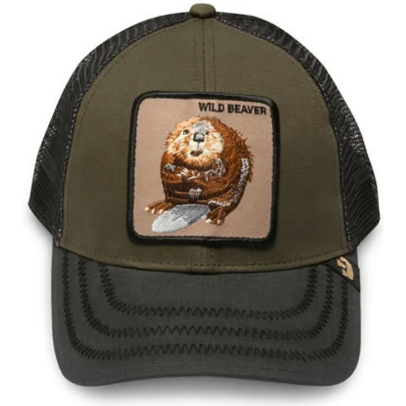 cepur-izliekta-truckeris-zals-snapback-wild-beaver-the-farm-no-goorin-bros