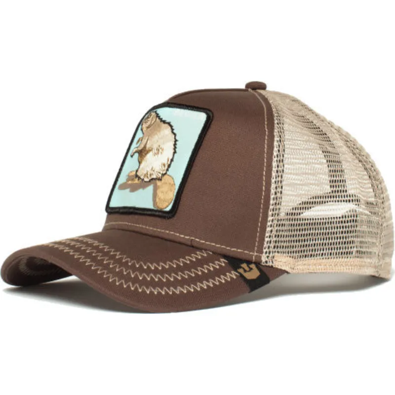 cepur-izliekta-truckeris-bruns-snapback-beaver-the-farm-no-goorin-bros