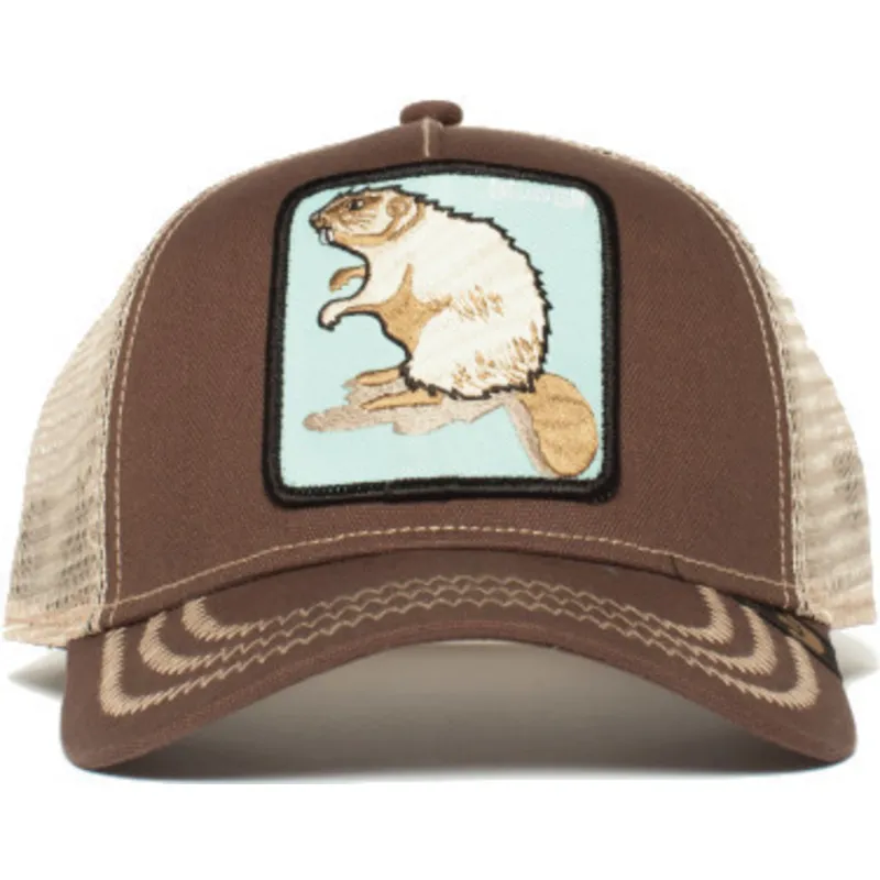 cepur-izliekta-truckeris-bruns-snapback-beaver-the-farm-no-goorin-bros