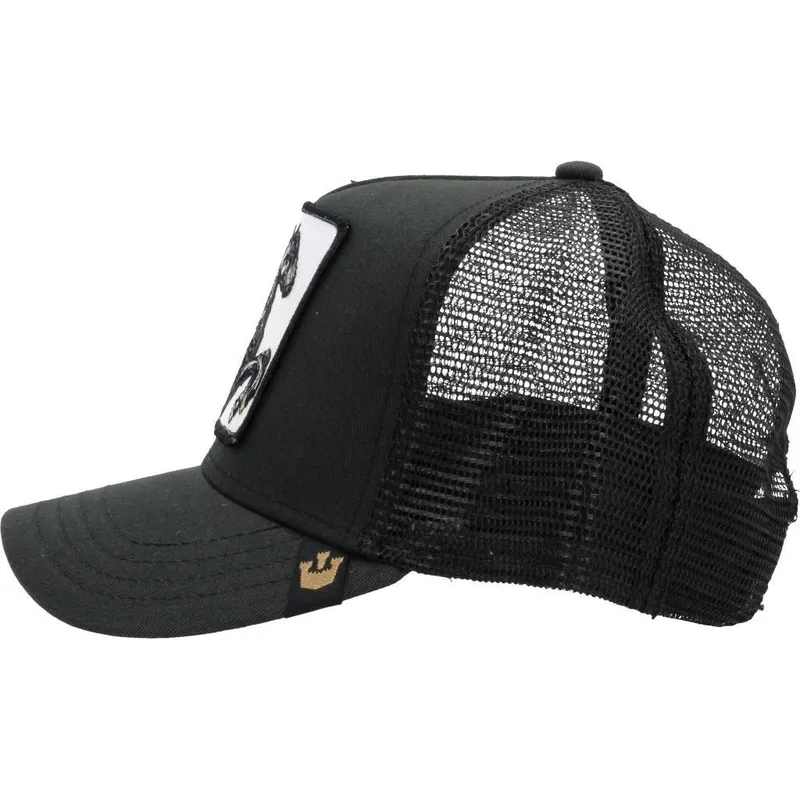 cepur-izliekta-truckeris-melns-snapback-spirit-stallion-the-farm-no-goorin-bros