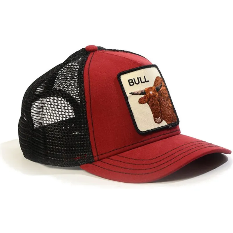cepur-izliekta-truckeris-sarkans-snapback-bull-the-farm-no-goorin-bros
