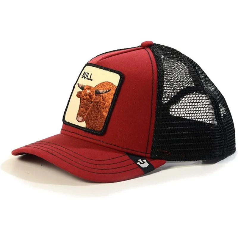 cepur-izliekta-truckeris-sarkans-snapback-bull-the-farm-no-goorin-bros