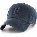 boston-red-sox-mlb-clean-up-navy-blaue-kappe-mit-gebogenem-schirm-und-navy-blauem-logo-von-47-brand