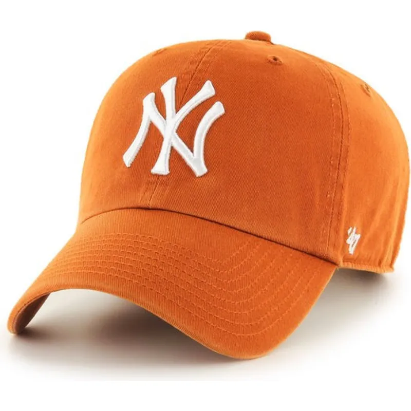 czapka-z-daszkiem-pomaranczowa-new-york-yankees-mlb-clean-up-od-47-brand