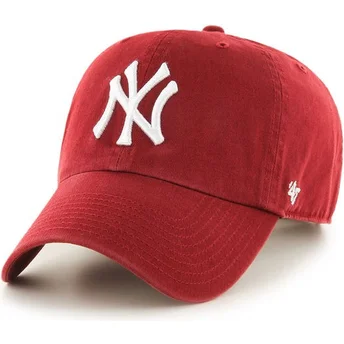 Cepur izliekta sarkans regulējama lente no New York Yankees MLB no 47 Brand
