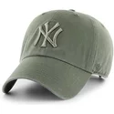 47-brand-curved-brim-grunes-logo-new-york-yankees-mlb-clean-up-cap-hellgrun