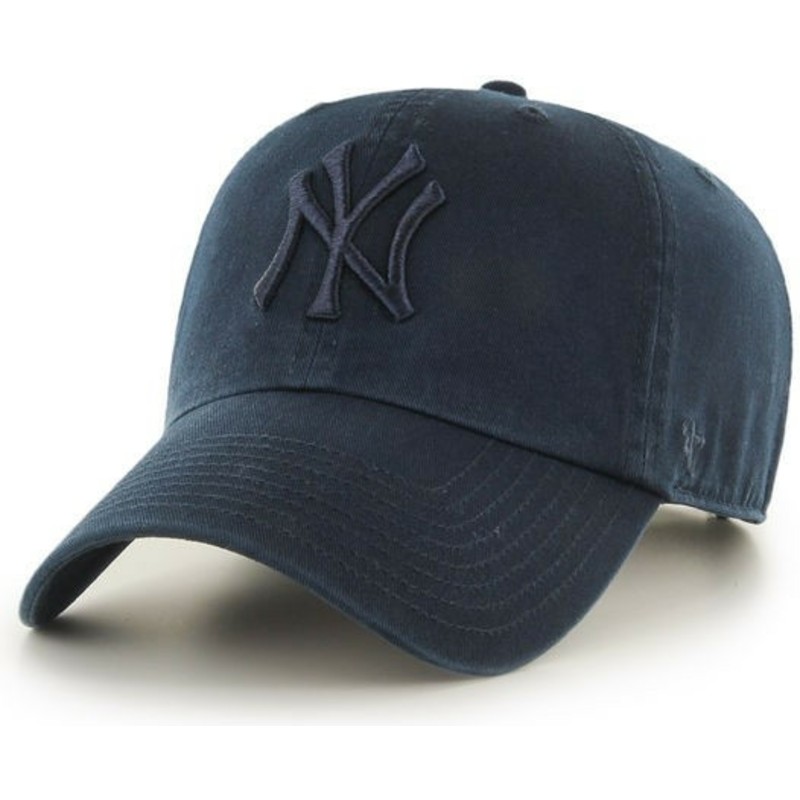 47-brand-curved-brim-marineblaues-logo-new-york-yankees-mlb-clean-up-cap-marineblau