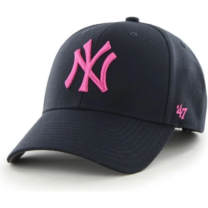 cap-izliekta-navy-blue-adjustable-strap-rosa-no-new-york-yankees-mlb-no-47-brand