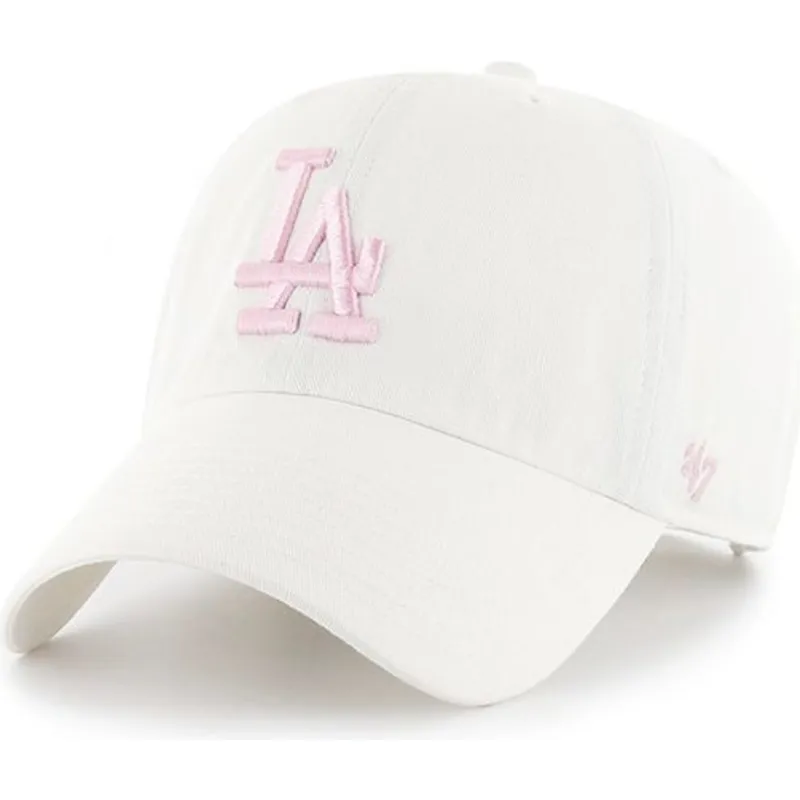 cap-izliekta-white-adjustable-strap-rosa-no-los-angeles-dodgers-mlb-no-47-brand