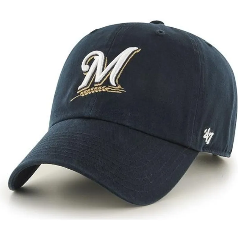 cepur-izliekta-tumsi-zils-regulejams-no-milwaukee-brewers-mlb-no-47-brand