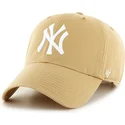 47-brand-curved-brim-new-york-yankees-mlb-clean-up-light-cap-braun