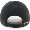 schwarze-curved-cap-mit-orangefarbenem-new-york-yankees-mlb-clean-up-logo-von-47-brand