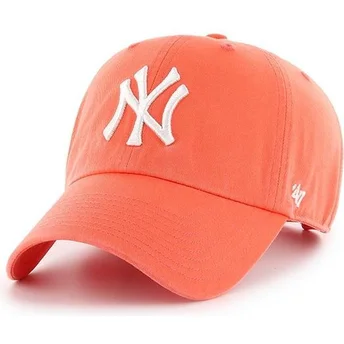 Cepur izliekta oranžs regulējama lente pomelo no New York Yankees MLB no 47 Brand