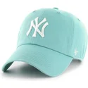 new-york-yankees-mlb-clean-up-kappe-mit-gebogenem-schirm-in-mondblau-von-47-brand