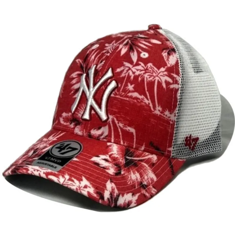 cepur-izliekta-truckeris-sarkans-snapback-no-new-york-yankees-mlb-no-47-brand