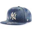 cepur-plakana-tumsi-zils-snapback-vaquero-no-new-york-yankees-mlb-no-47-brand
