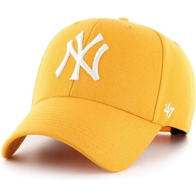 cepur-izliekta-dzeltens-snapback-oro-no-new-york-yankees-mlb-no-47-brand
