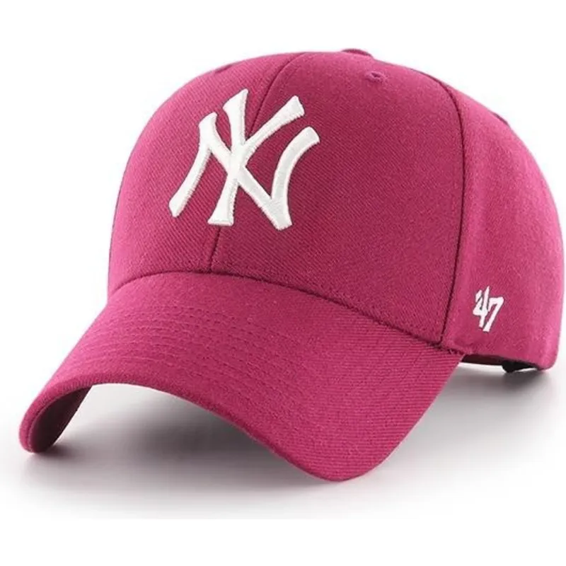 cepur-izliekta-roza-snapback-galaxy-no-new-york-yankees-mlb-no-47-brand