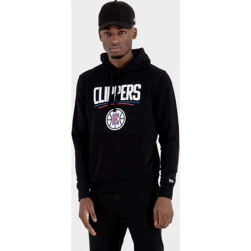 dzemperi-ar-kapuci-melns-pullover-hoody-no-los-angeles-clippers-nba-no-new-era