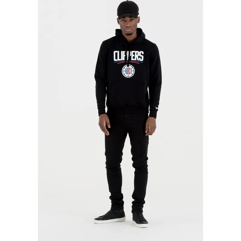 dzemperi-ar-kapuci-melns-pullover-hoody-no-los-angeles-clippers-nba-no-new-era