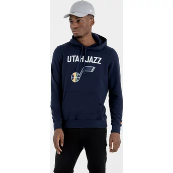 New Era Utah Jazz NBA Pullover Hoodie Kapuzenpullover Sweatshirt marineblau