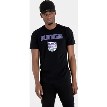 Czarna koszulka z krótkim rękawem Sacramento Kings NBA od New Era