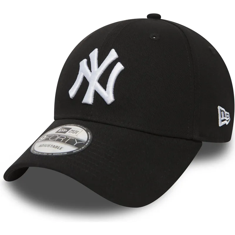 schwarze-verstellbare-curved-cap-9forty-essential-der-new-york-yankees-mlb-von-new-era