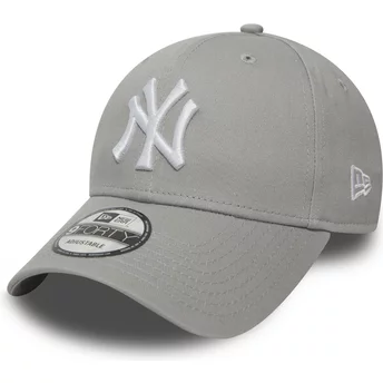 New Era Curved Brim 9FORTY Essential New York Yankees MLB Adjustable Cap grau