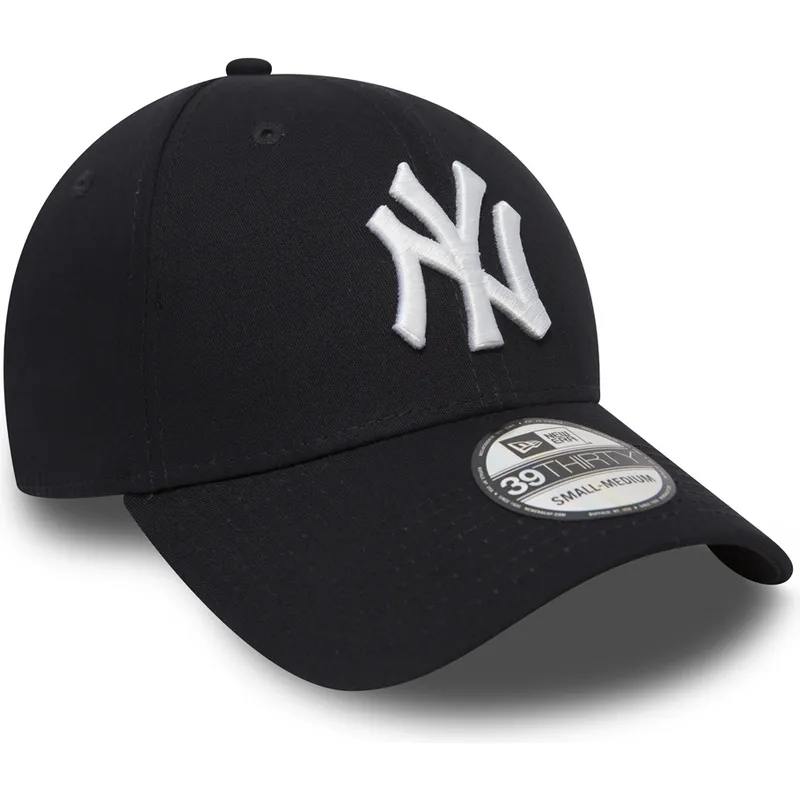 marineblaue-gebogene-verstellbare-kappe-39thirty-classic-der-new-york-yankees-mlb-von-new-era